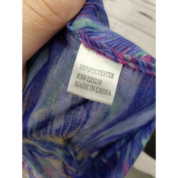 LA Double 7 Aztec Purple Multicolored Infinity Scarf Wrap Boho Chevron - Picture 4 of 7